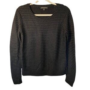 Banana Republic Men's Black Chunky Crewneck Sweater Size S